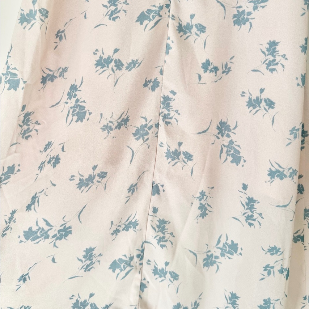 Simple Retro Asymmetrical Floral Ruffle Slip Dress - Picture 8 of 10
